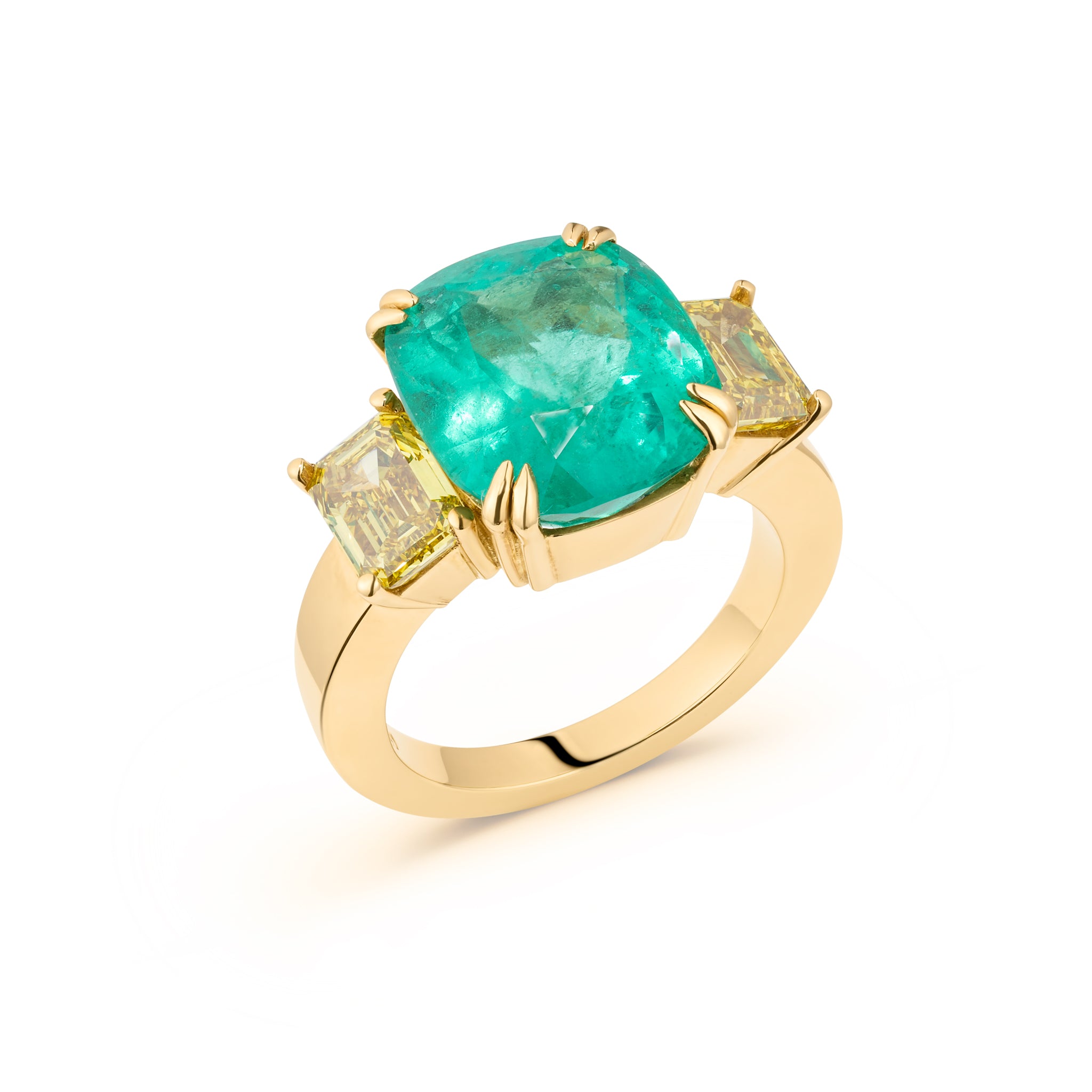 Cushion-Cut Colombian Emerald